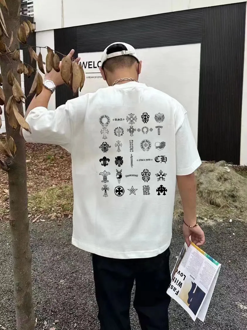 [CH ] 2026FW T LOGO Premium 26s Same Style ：Black White Purple Size：S M L XL 2XL